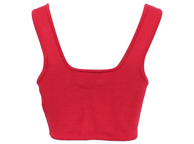 Maje Top corto de punto corset Aje Parfum en viscosa roja - vista 3