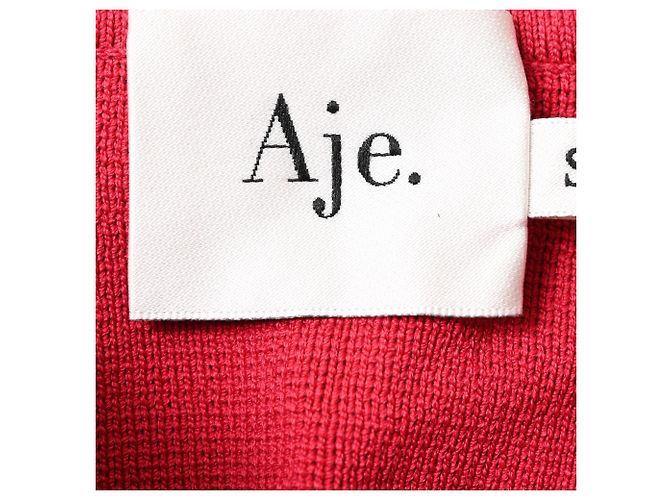 Maje Top corto de punto corset Aje Parfum en viscosa roja - vista 4