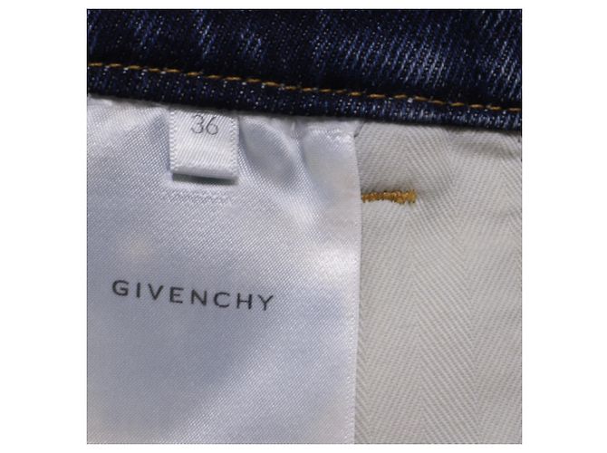 Falda midi Givenchy de tiro bajo en denim azul claro desgastado - vista 5