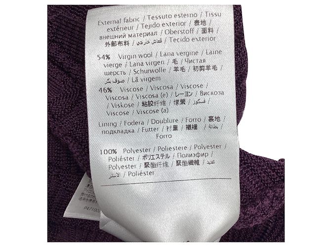 M Missoni Keyhole Mini Kleid aus lila Virgin Wool - Ansicht 6