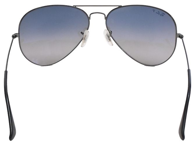 Occhiali da sole Ray-Ban Aviator in metallo blu navy - vista 3