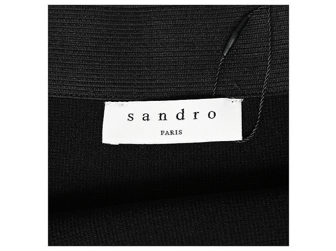 Sandro Minirock mit Volants aus schwarzer Viskose - Ansicht 4