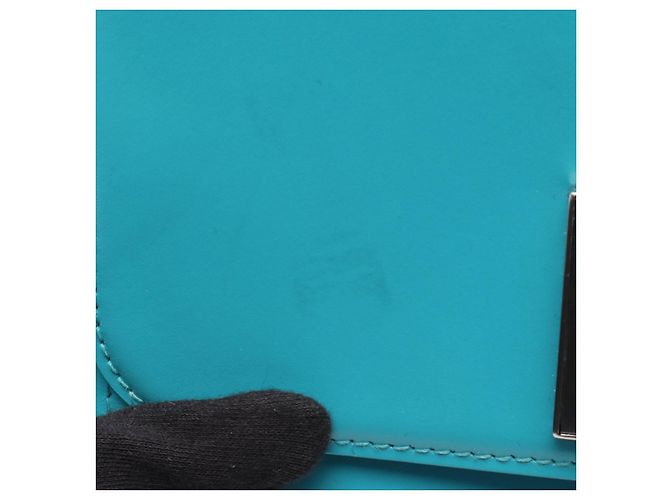 Borsa a tracolla in pelle Balenciaga B Dot Blu - vista 13