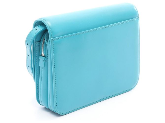 Borsa a tracolla in pelle Balenciaga B Dot Blu - vista 4
