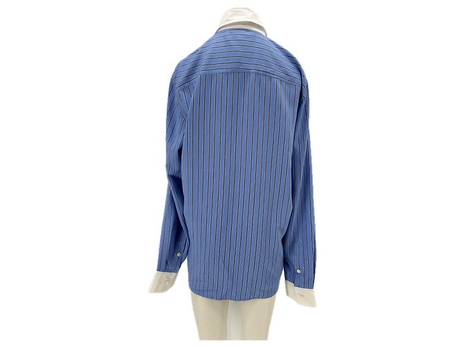 Autre Marque Camicia CALEB a righe blu in viscosa - vista 2