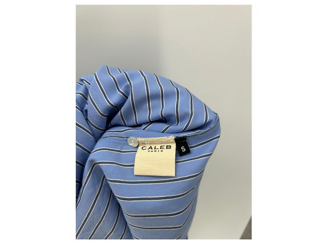 Autre Marque Camicia CALEB a righe blu in viscosa - vista 3