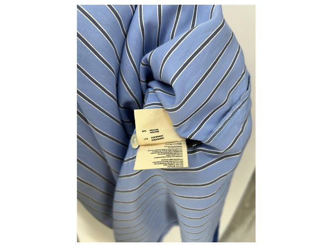 Autre Marque Camicia CALEB a righe blu in viscosa - vista 4