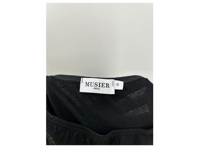 Autre Marque Falda larga negra de viscosa MUSIER Negro - vista 3