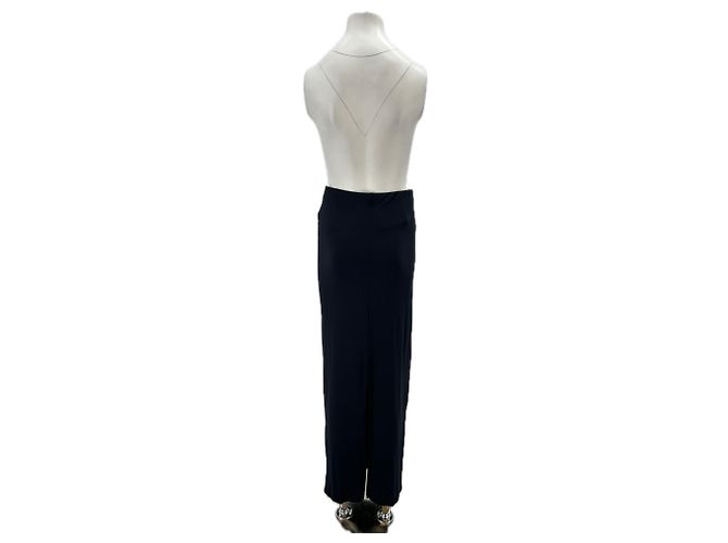Autre Marque Gonna lunga nera in viscosa THE FRANKIE SHOP Nero - vista 2