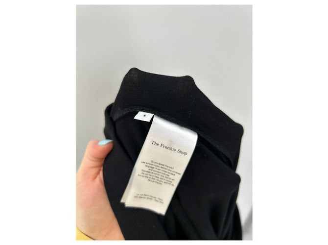 Autre Marque Gonna lunga nera in viscosa THE FRANKIE SHOP Nero - vista 3
