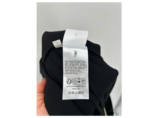 Autre Marque Gonna lunga nera in viscosa THE FRANKIE SHOP Nero - vista 4