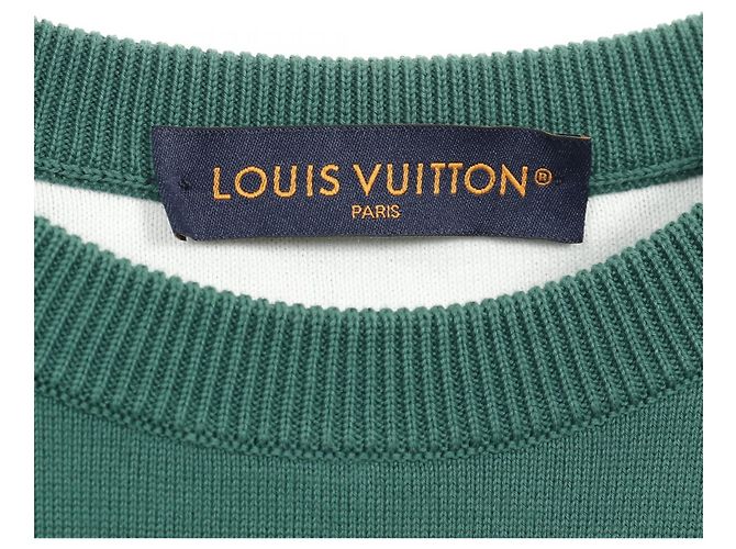 Top in cotone Monogram Gradient Louis Vuitton Verde - vista 3