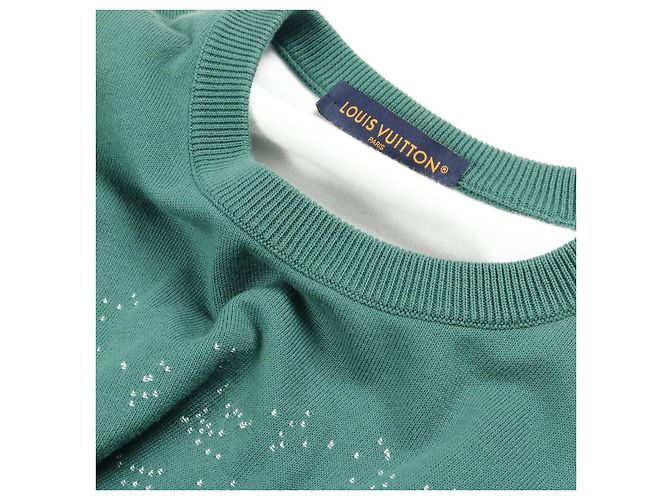Top in cotone Monogram Gradient Louis Vuitton Verde - vista 7