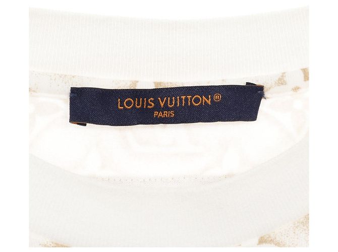 Top in cotone Monogram Louis Vuitton Bianco D'oro - vista 3