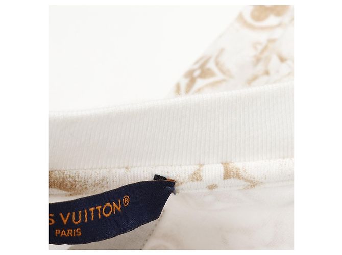 Top in cotone Monogram Louis Vuitton Bianco D'oro - vista 6