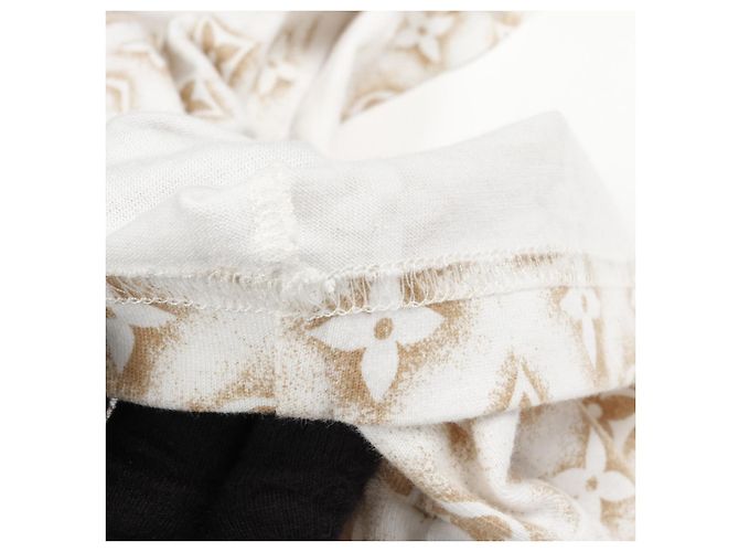 Top in cotone Monogram Louis Vuitton Bianco D'oro - vista 7