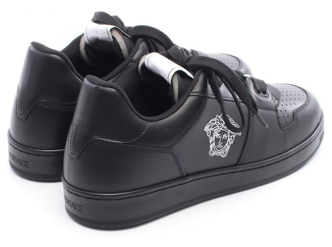 Medusa Leder-Sneaker von Versace Schwarz - Ansicht 2