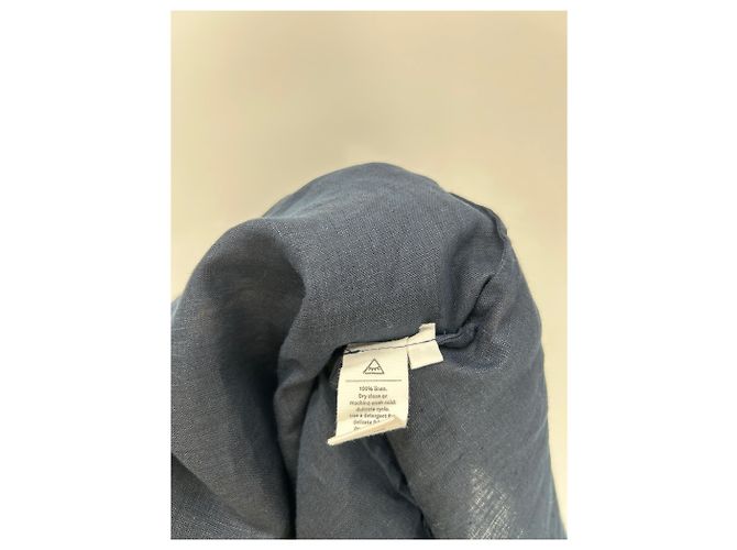 Autre Marque Camicetta in lino blu navy - vista 4