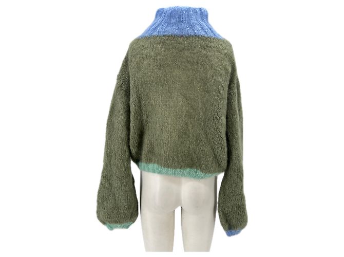 Autre Marque Suéter de mohair Rose Carmine caqui Verde - vista 2