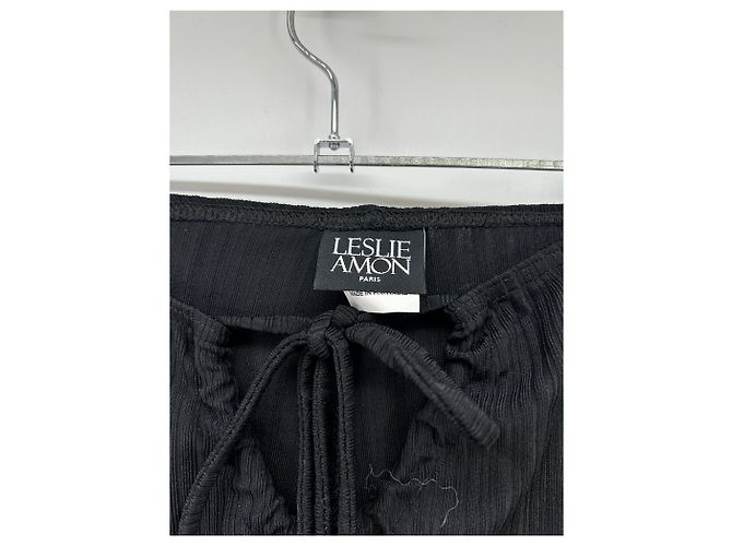 Leslie Amon Plisseehose schwarz - Ansicht 3