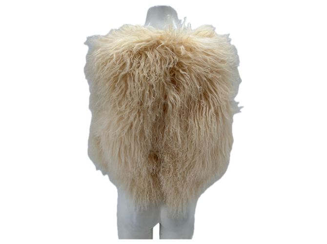 Autre Marque Piel sin mangas crudo Beige - vista 2