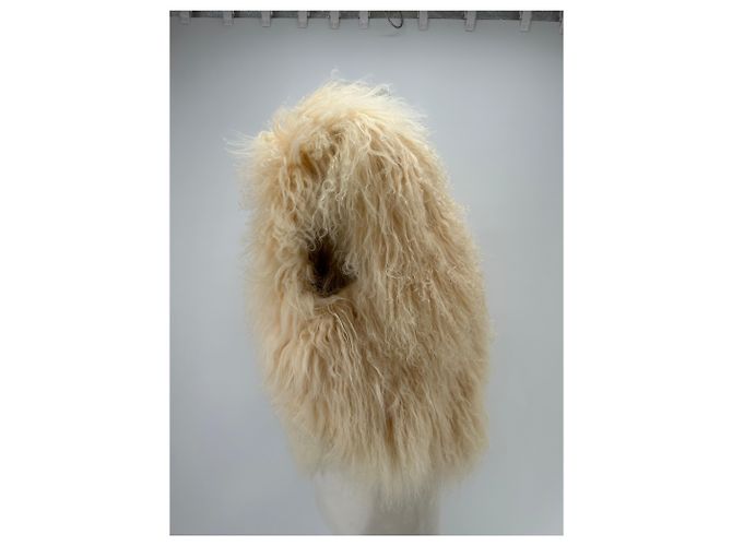 Autre Marque Piel sin mangas crudo Beige - vista 3