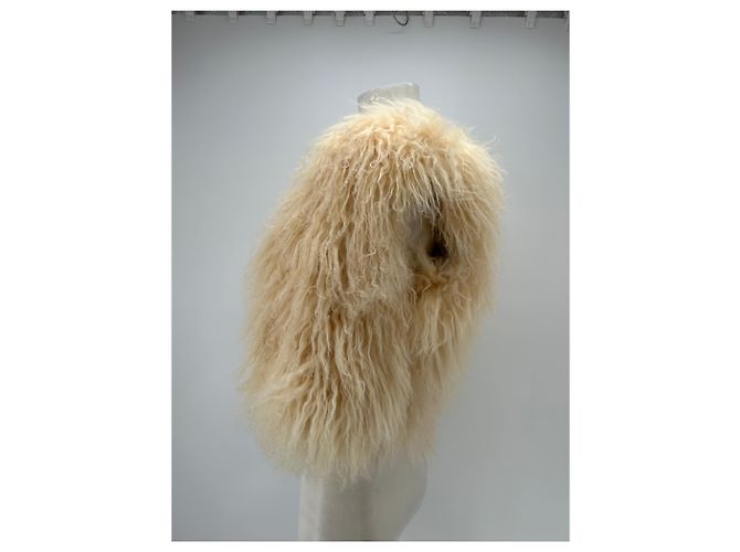 Autre Marque Piel sin mangas crudo Beige - vista 4