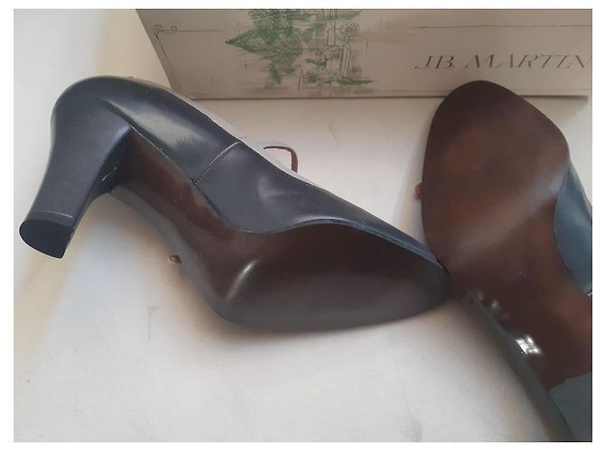Décolleté JB Martin in pelle nera e grigia con cinturino Nero Grigio - vista 3