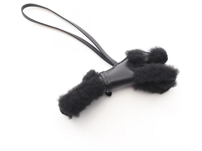 Hermès Buddy Charm Schwarz Lammfell - Ansicht 2