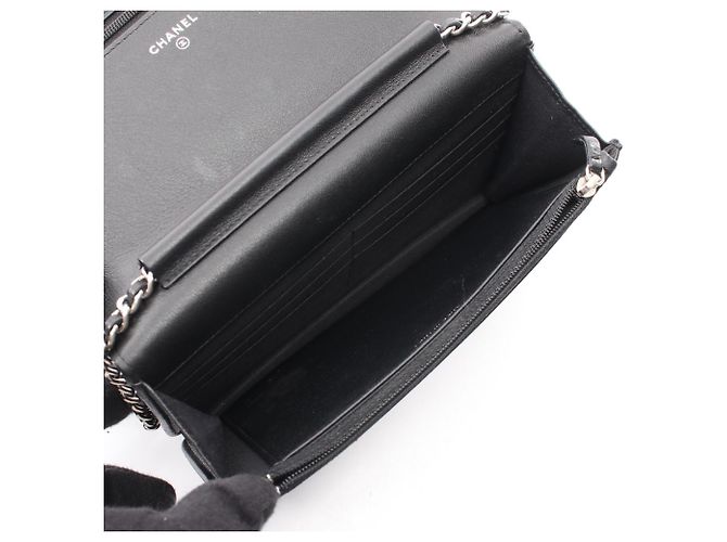 Borsa Chanel Matelassé in pelle nera Nero - vista 3
