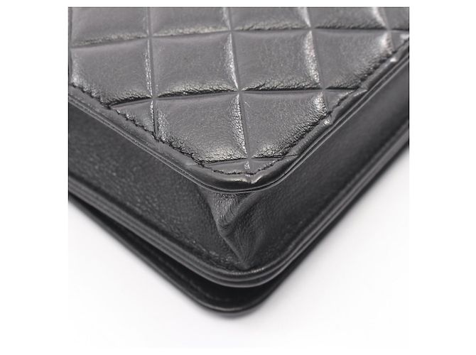 Borsa Chanel Matelassé in pelle nera Nero - vista 6