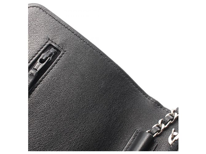 Borsa Chanel Matelassé in pelle nera Nero - vista 9