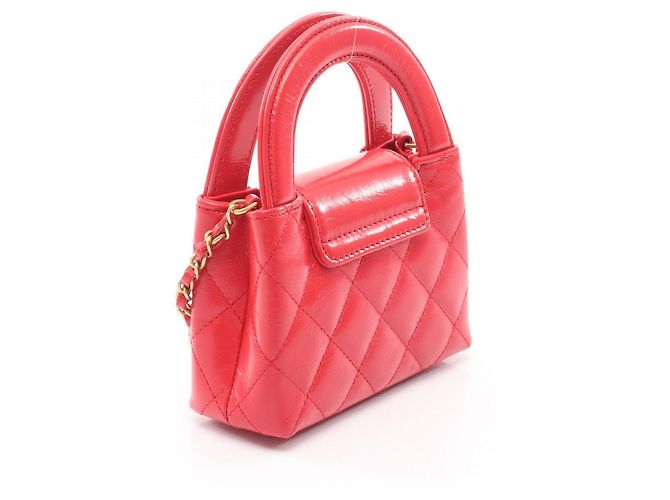 Borsa shopping mini matelassé Chanel Rosso - vista 2