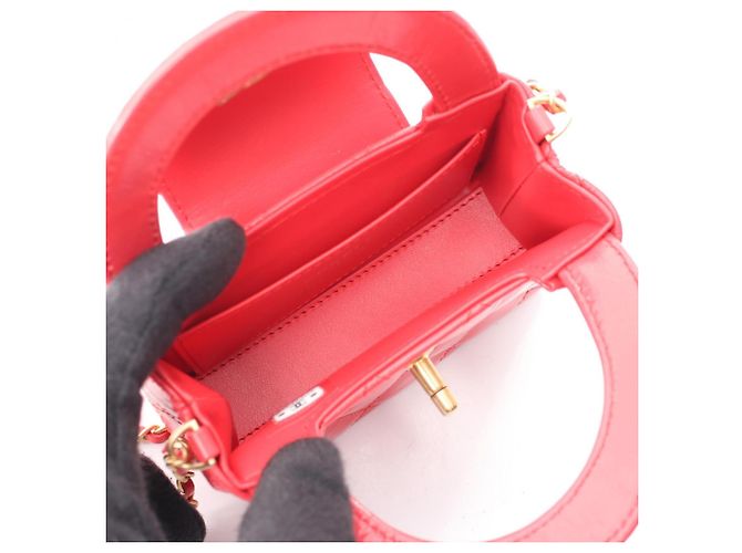 Borsa shopping mini matelassé Chanel Rosso - vista 3