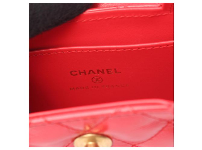 Borsa shopping mini matelassé Chanel Rosso - vista 4