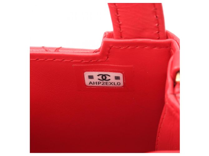 Borsa shopping mini matelassé Chanel Rosso - vista 5