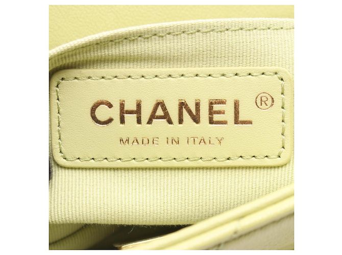 Chanel Mini Matelassé Lammfell Handtasche Grün - Ansicht 4