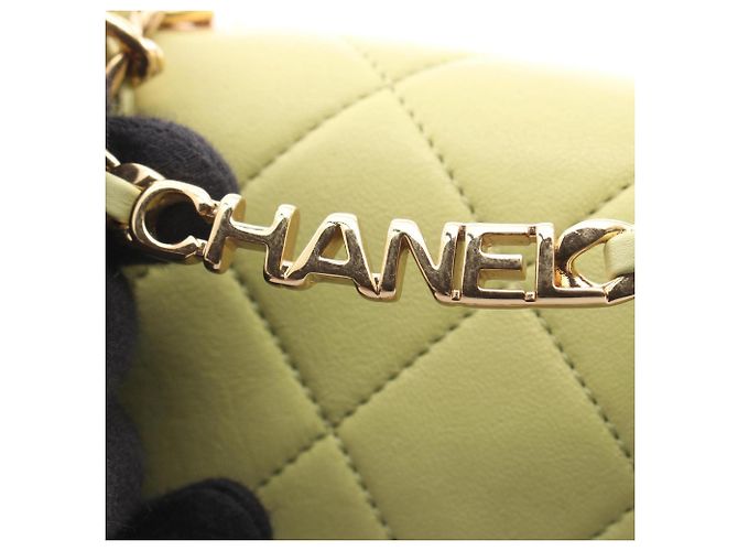 Chanel Mini Matelassé Lammfell Handtasche Grün - Ansicht 9