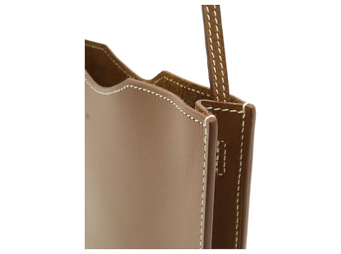 Hermès Borsa a tracolla pochette in pelle Onimaitou Hermes Marrone - vista 5