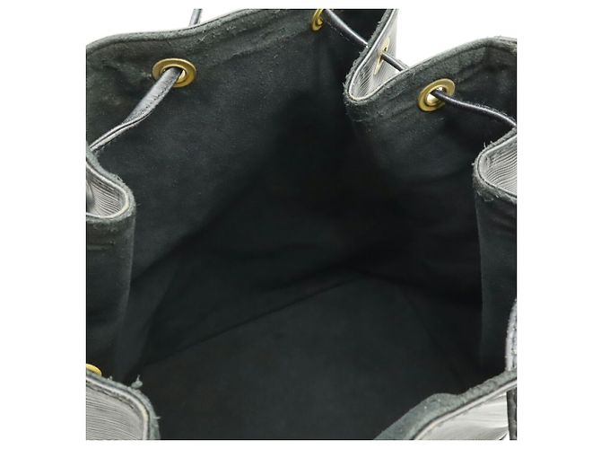 Borsa a Spalla Louis Vuitton Epi Noe Noir Nero - vista 6