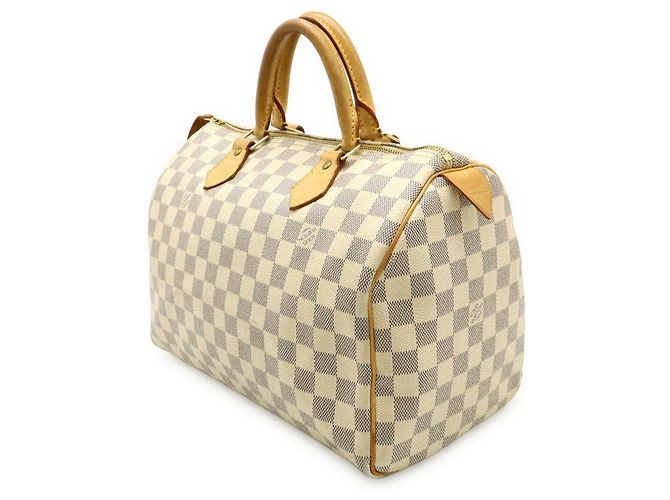 Borsa Louis Vuitton Damier Azur Speedy 30 Crudo - vista 3