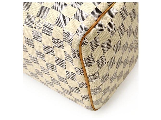 Borsa Louis Vuitton Damier Azur Speedy 30 Crudo - vista 4