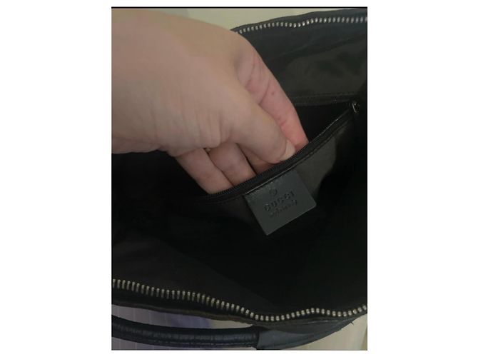 Borsa a tracolla Gucci Soho in nylon Nero - vista 10
