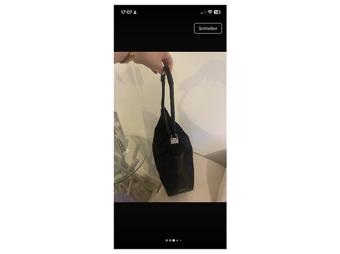 Borsa a tracolla Gucci Soho in nylon Nero - vista 3