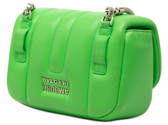 Bulgari Borsa 2-Way in pelle verde Bvlgari x Ambush Serpenti - vista 2