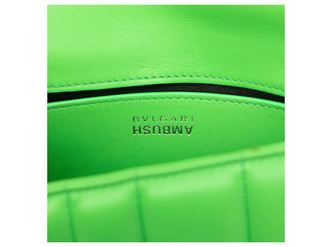 Bulgari Borsa 2-Way in pelle verde Bvlgari x Ambush Serpenti - vista 5