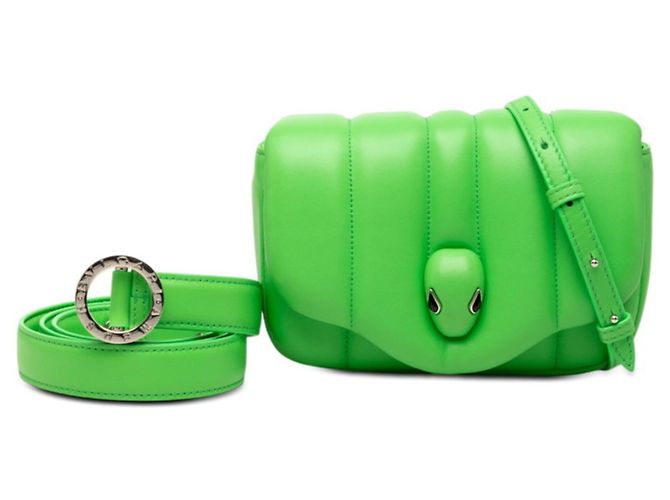 Bulgari Borsa 2-Way in pelle verde Bvlgari x Ambush Serpenti - vista 6