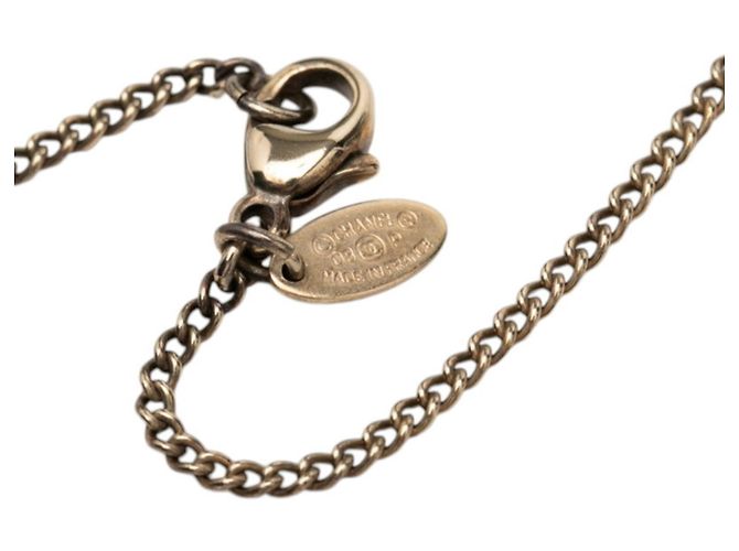 Collana Chanel Vintage Coco Mark Rosso D'oro - vista 5
