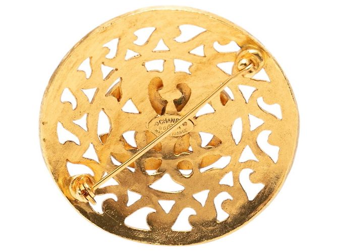 Timeless Spilla Chanel Vintage Coco Mark D'oro - vista 2