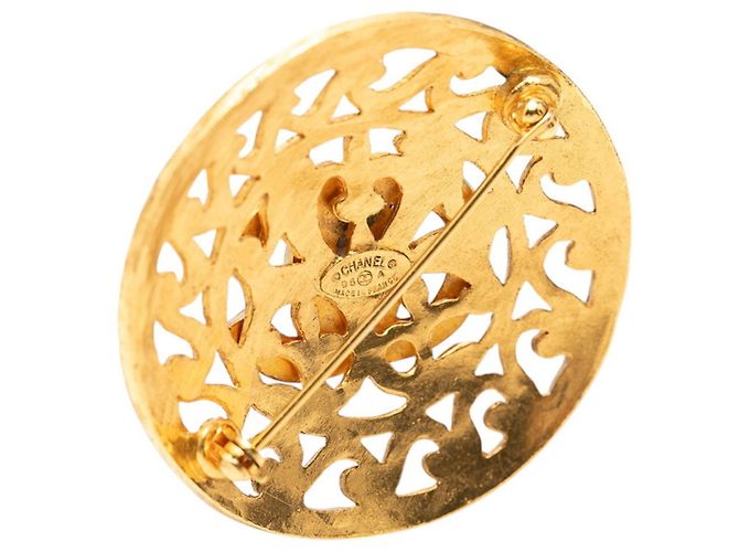 Timeless Spilla Chanel Vintage Coco Mark D'oro - vista 3